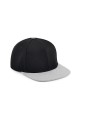 BEECHFIELD ORIGINAL FLAT PEAK 6 PANEL SNAPBACK noir/gris personnalisable