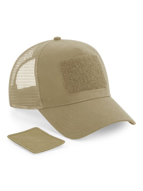 BEECHFIELD Casquette Filet Réglable à l'Arrière avec Patch Amovible sable-desert personnalisable