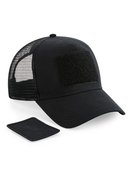 BEECHFIELD Casquette Filet Réglable à l'Arrière avec Patch Amovible noir personnalisable