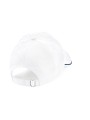 BEECHFIELD AUTHENTIC 5 PANEL CAP - PIPED PEAK blanc/french marine personnalisable