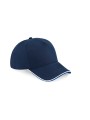 BEECHFIELD AUTHENTIC 5 PANEL CAP - PIPED PEAK french marine/royal brilliant/blanc personnalisable