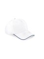 BEECHFIELD AUTHENTIC 5 PANEL CAP - PIPED PEAK blanc/french marine personnalisable