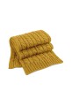 BEECHFIELD CABLE KNIT MELANGE SCARF MUSTARD personnalisable