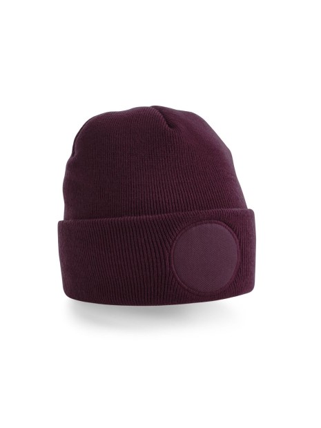BEECHFIELD Bonnet à patch rond bordeaux personnalisable