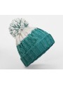 BEECHFIELD APRES BEANIE emerald/soft white personnalisable