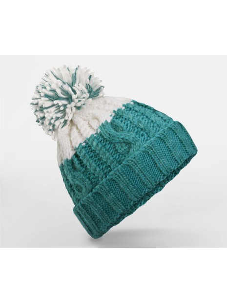 BEECHFIELD APRES BEANIE emerald/soft white personnalisable