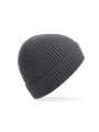 BEECHFIELD ENGINEERED KNIT RIBBED BEANIE gris graphite personnalisable