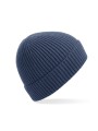 BEECHFIELD ENGINEERED KNIT RIBBED BEANIE bleu acier personnalisable