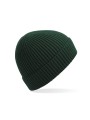BEECHFIELD ENGINEERED KNIT RIBBED BEANIE vert bouteille personnalisable