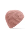 BEECHFIELD ENGINEERED KNIT RIBBED BEANIE blush pink personnalisable