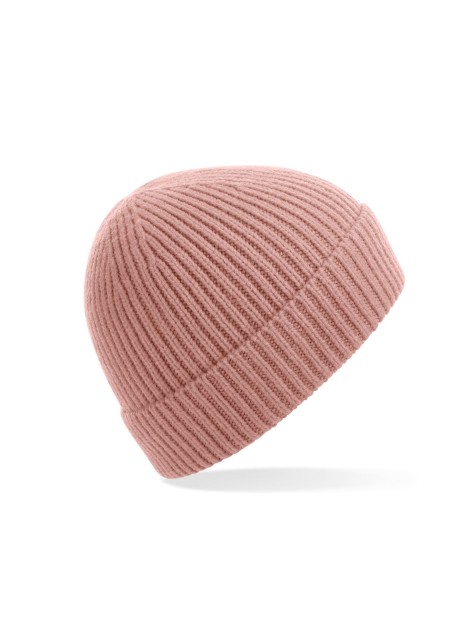 BEECHFIELD ENGINEERED KNIT RIBBED BEANIE blush pink personnalisable