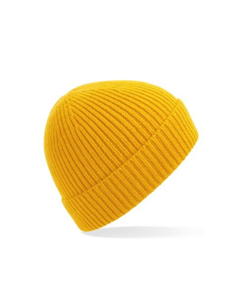 BEECHFIELD ENGINEERED KNIT RIBBED BEANIE Sunyellow personnalisable