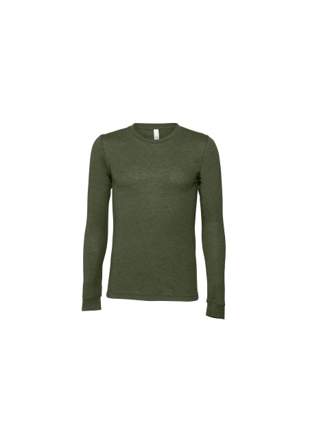 BELLA-CANVAS UNISEX JERSEY LONG SLEEVE TEE vert militaire personnalisable