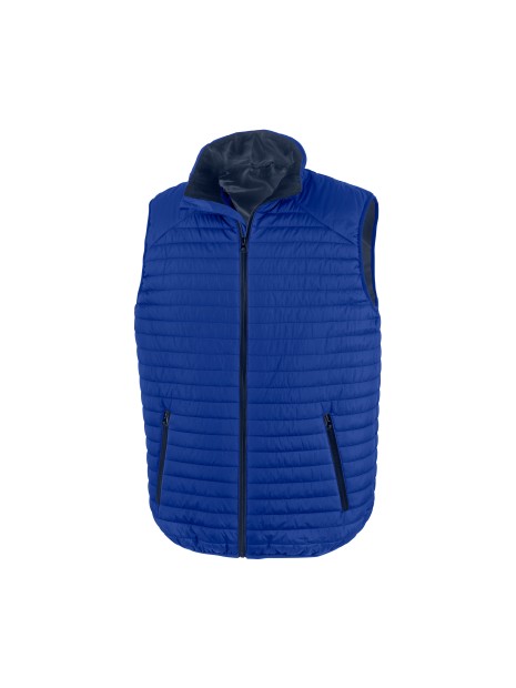 RESULT Bodywarmer THERMOQUILT recyclé royal/marine personnalisable
