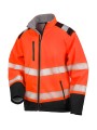 RESULT Printable Ripstop Safety Softshell Fluo orange/noir personnalisable