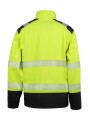 RESULT Printable Ripstop Safety Softshell jaune fluo/noir personnalisable