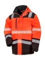 RESULT Printable Waterproof Softshell Safety Coat Fluo orange/noir personnalisable