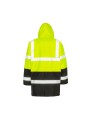RESULT MOTORWAY 2-TONE SAFETY COAT fluorescent yellow / black personnalisable
