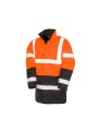 RESULT MOTORWAY 2-TONE SAFETY COAT orange fluorescent / noir personnalisable