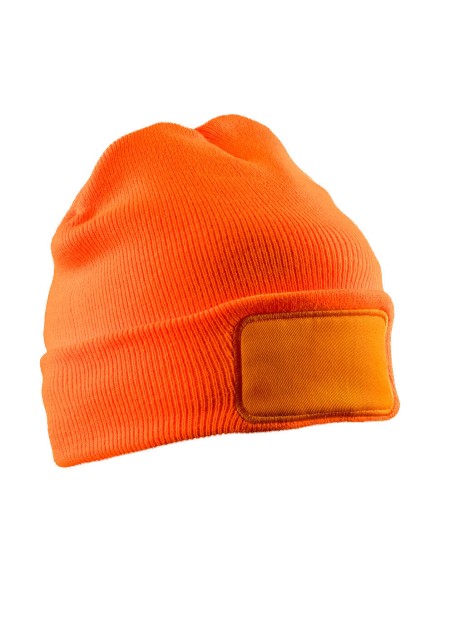 RESULT Bonnet imprimable double Tricot THINSULATE™ flo orange personnalisable