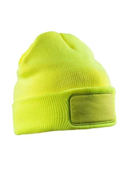 RESULT Bonnet imprimable double Tricot THINSULATE™ fluo yellow personnalisable