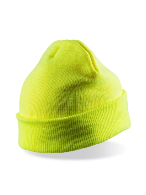 RESULT Bonnet imprimable double Tricot THINSULATE™ jaune personnalisable