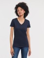 T-Shirts à personnaliser RUSSELL LADIES' PURE ORGANIC V-NECK french marine