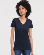 RUSSELL LADIES' PURE ORGANIC V-NECK T-Shirt personalisierbar
