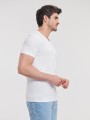 T-Shirts à personnaliser RUSSELL MEN'S PURE ORGANIC V-NECK blanc