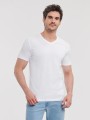 T-Shirts à personnaliser RUSSELL MEN'S PURE ORGANIC V-NECK blanc