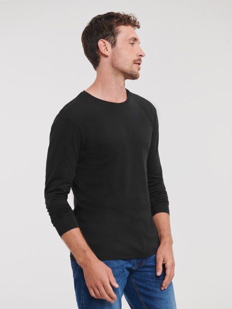 T-Shirts à personnaliser RUSSELL PURE ORGANIC LONG SLEEVES noir