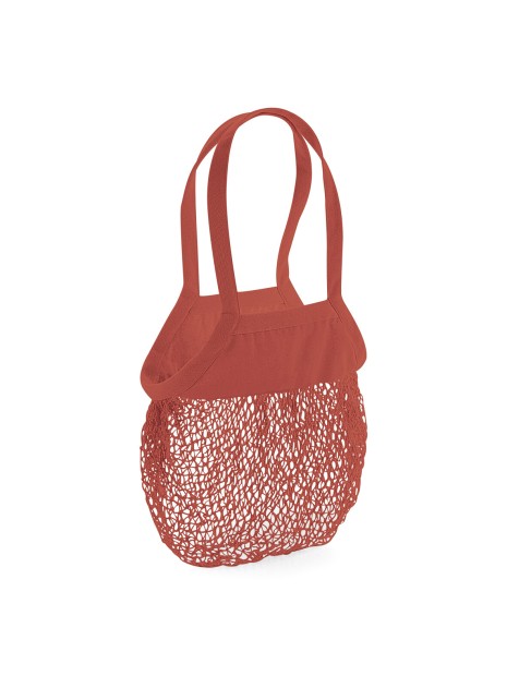 WESTFORDMILL Filet à provisions en coton bio orange rust personnalisable