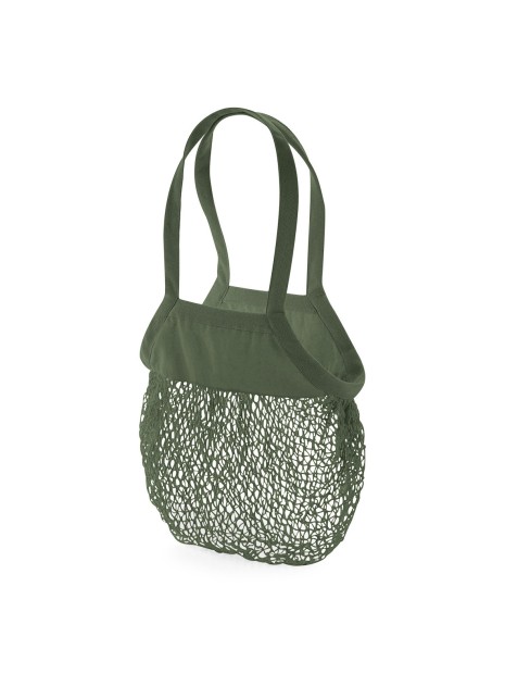 WESTFORDMILL Filet à provisions en coton bio vert olive personnalisable