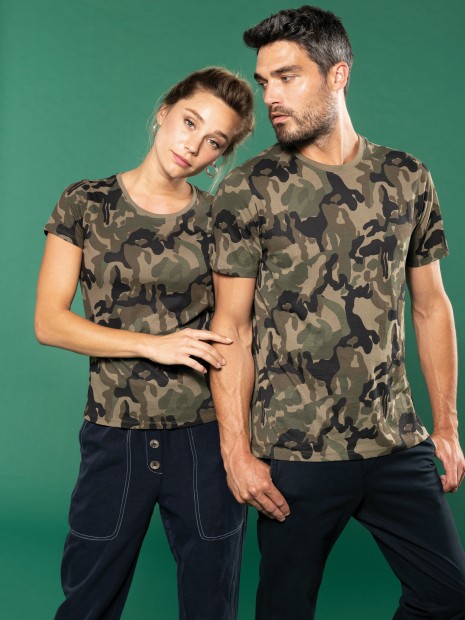 T-Shirts à personnaliser KARIBAN T-shirt camo manches courtes homme 