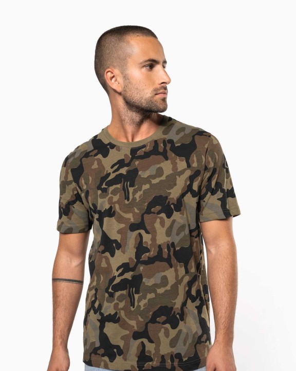 T-shirt personnalisable KARIBAN T-shirt camo manches courtes homme