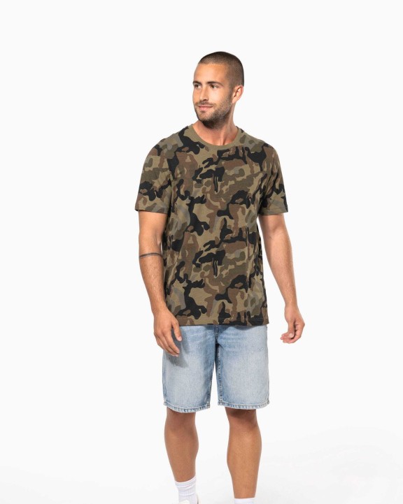 T-shirt personnalisable KARIBAN T-shirt camo manches courtes homme