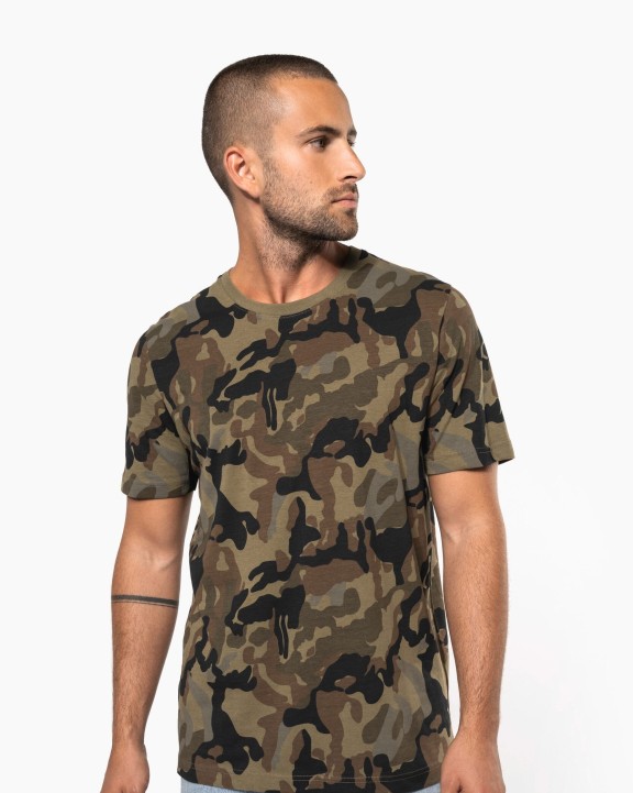 T-shirt personnalisable KARIBAN T-shirt camo manches courtes homme