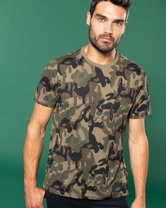 T-shirt personnalisable KARIBAN T-shirt camo manches courtes homme