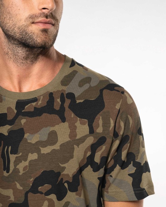 T-shirt personnalisable KARIBAN T-shirt camo manches courtes homme