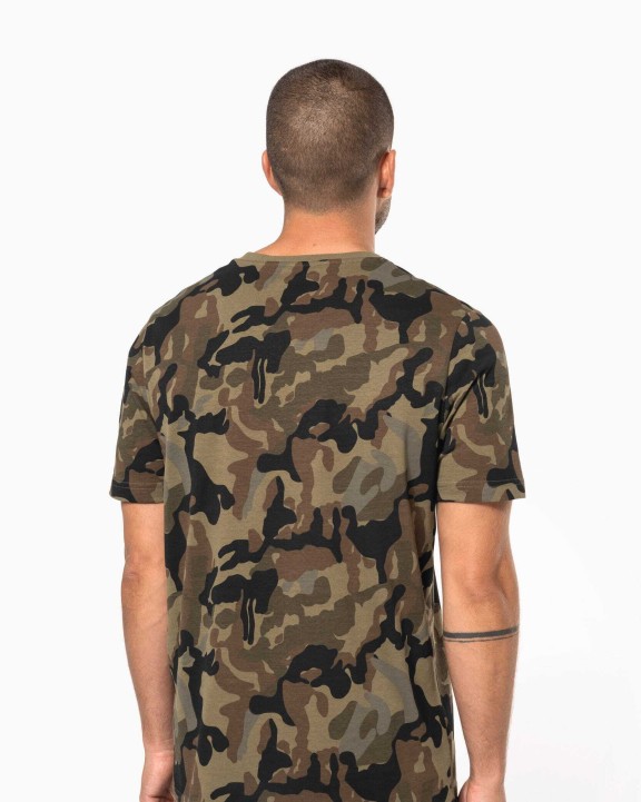 T-shirt personnalisable KARIBAN T-shirt camo manches courtes homme
