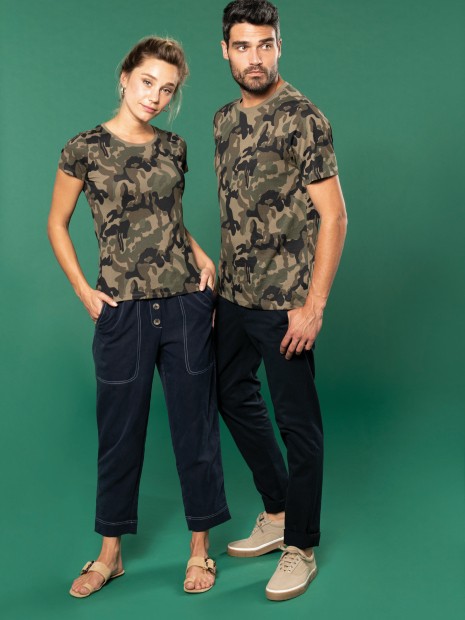 T-Shirts à personnaliser KARIBAN T-shirt camo manches courtes homme 