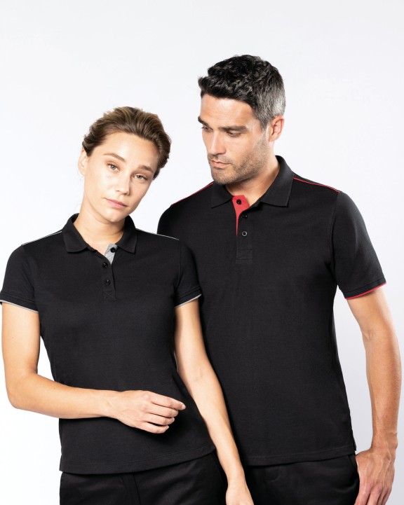 WK. DESIGNED TO WORK Polo Day To Day mit kontrastfarbenen, kurzen Ärmeln Poloshirt personalisierbar