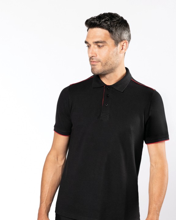WK. DESIGNED TO WORK Polo Day To Day mit kontrastfarbenen, kurzen Ärmeln Poloshirt personalisierbar