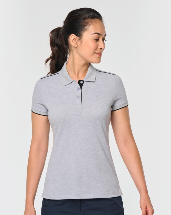 Polo personnalisable WK. DESIGNED TO WORK Polo Day To Day contrasté manches courtes femme