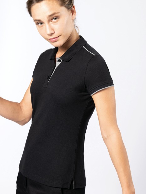 Polos à personnaliser WK. DESIGNED TO WORK Polo Day To Day contrasté manches courtes femme 