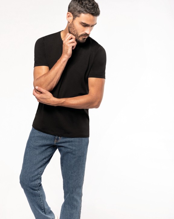 KARIBAN Kurzarm-T-Shirt mit Rundhalsausschnitt T-Shirt personalisierbar