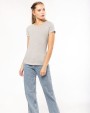 T-shirt KARIBAN Dames-t-shirt ronde hals korte mouwen voor bedrukking &amp; borduring