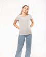 T-shirt KARIBAN Dames-t-shirt ronde hals korte mouwen voor bedrukking &amp; borduring