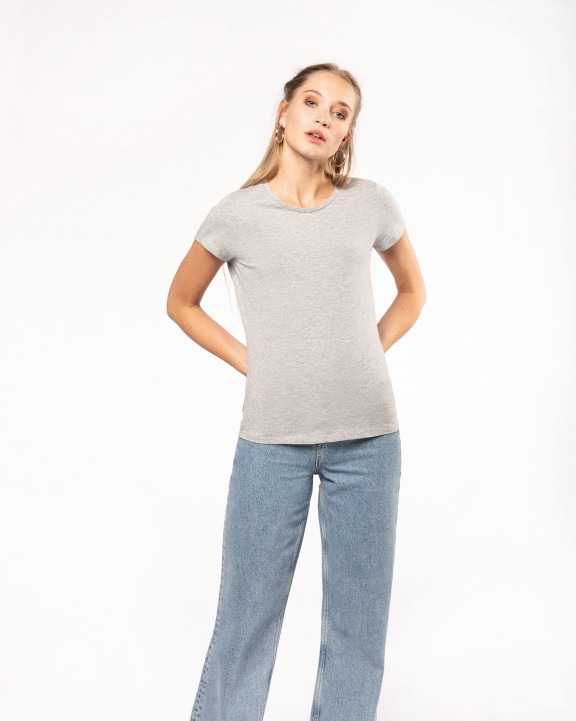 T-shirt KARIBAN Dames-t-shirt ronde hals korte mouwen voor bedrukking &amp; borduring