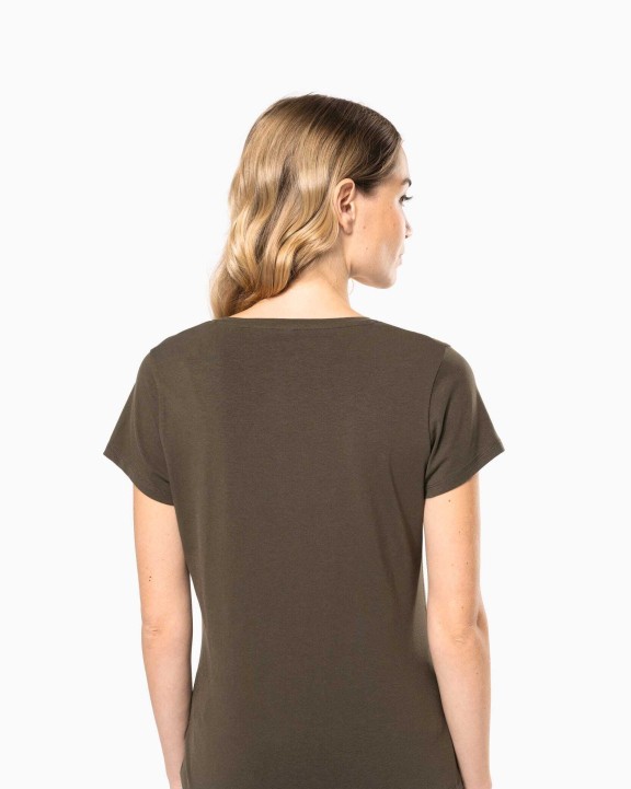 T-shirt KARIBAN Dames-t-shirt ronde hals korte mouwen voor bedrukking &amp; borduring
